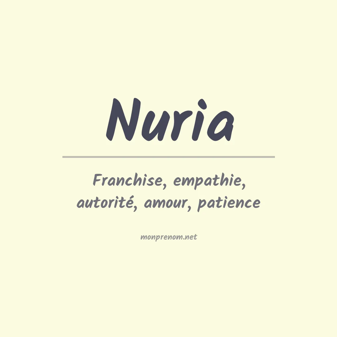 Signification du Prénom Nuria