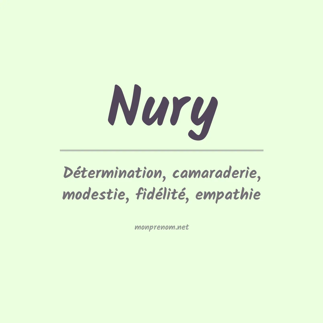 Signification du Prénom Nury