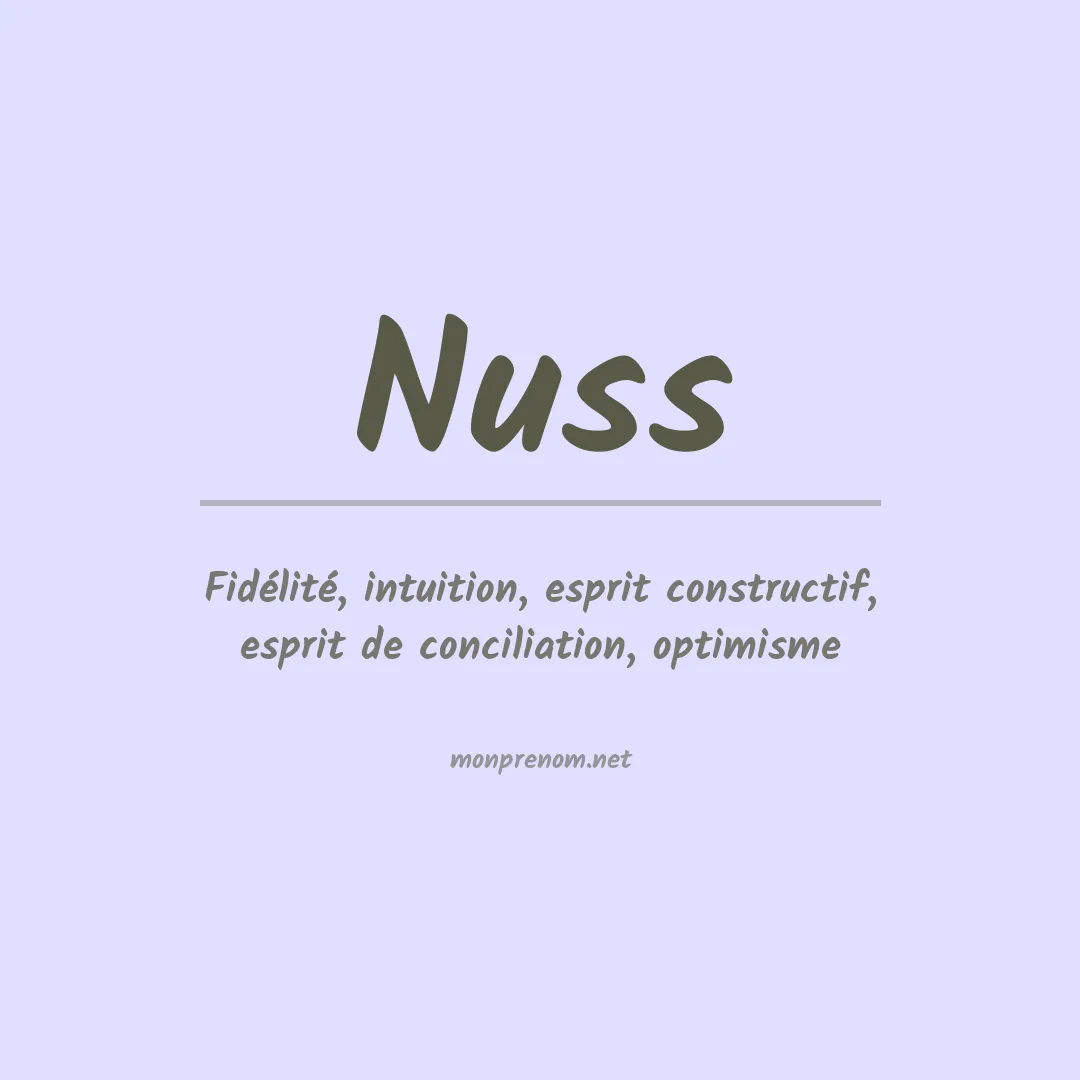 Signification du Prénom Nuss