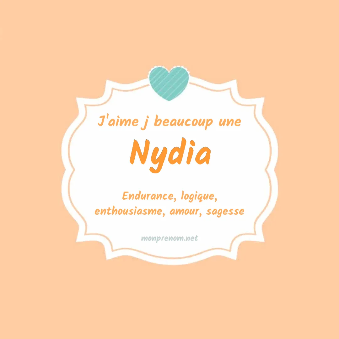 j'aime beaucoup Nydia