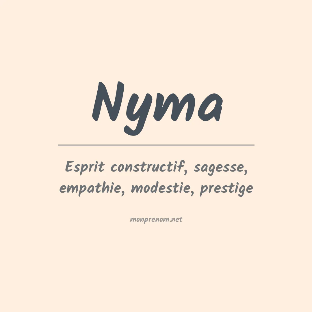 Signification du Prénom Nyma Signification du Prénom Nyma