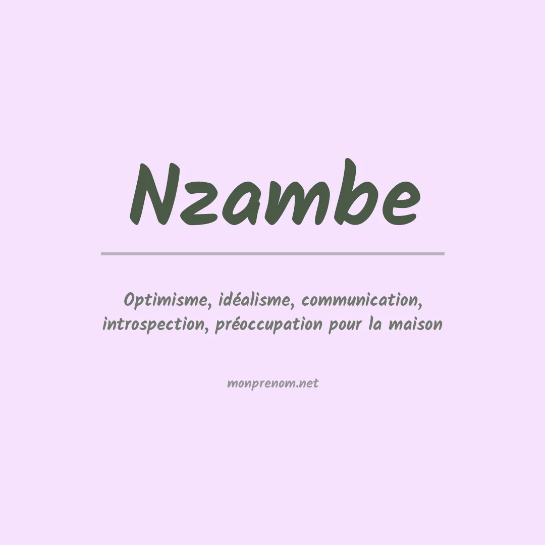 Signification du Prénom Nzambe Signification du Prénom Nzambe
