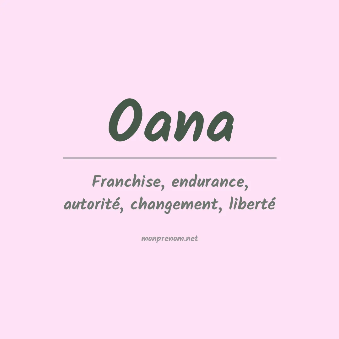 Signification du Prénom Oana