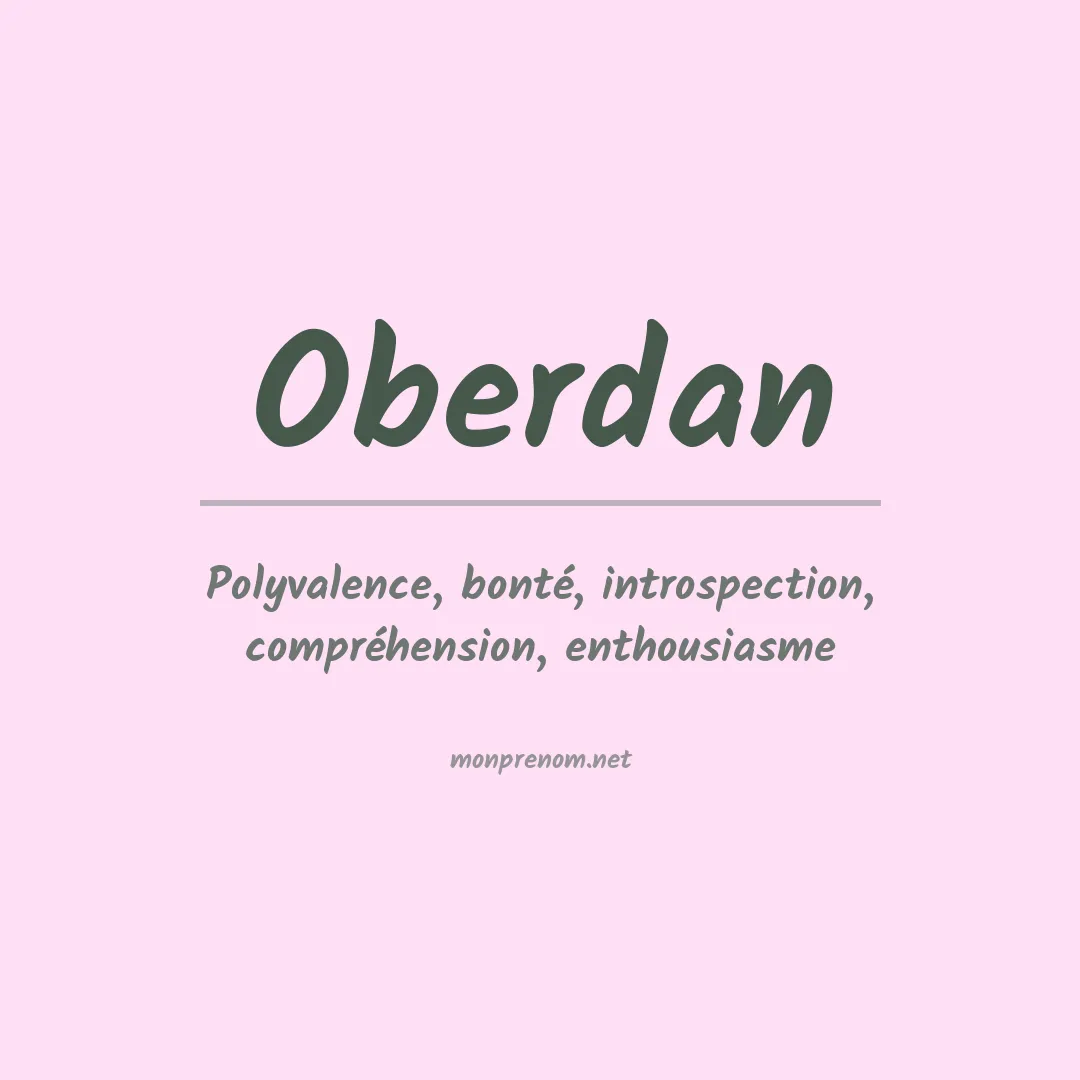Signification du Prénom Oberdan Signification du Prénom Oberdan