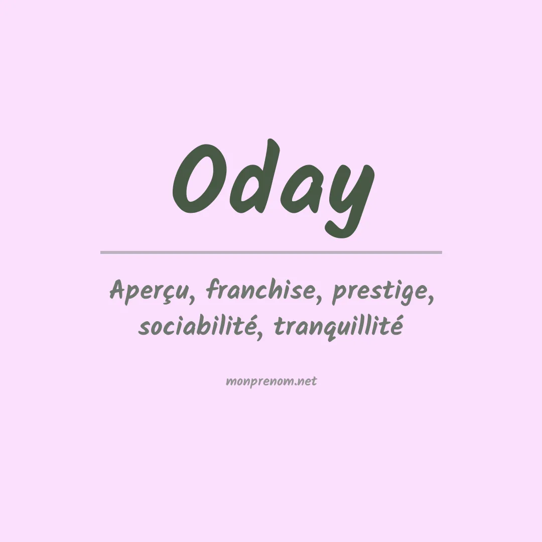 Signification du Prénom Oday