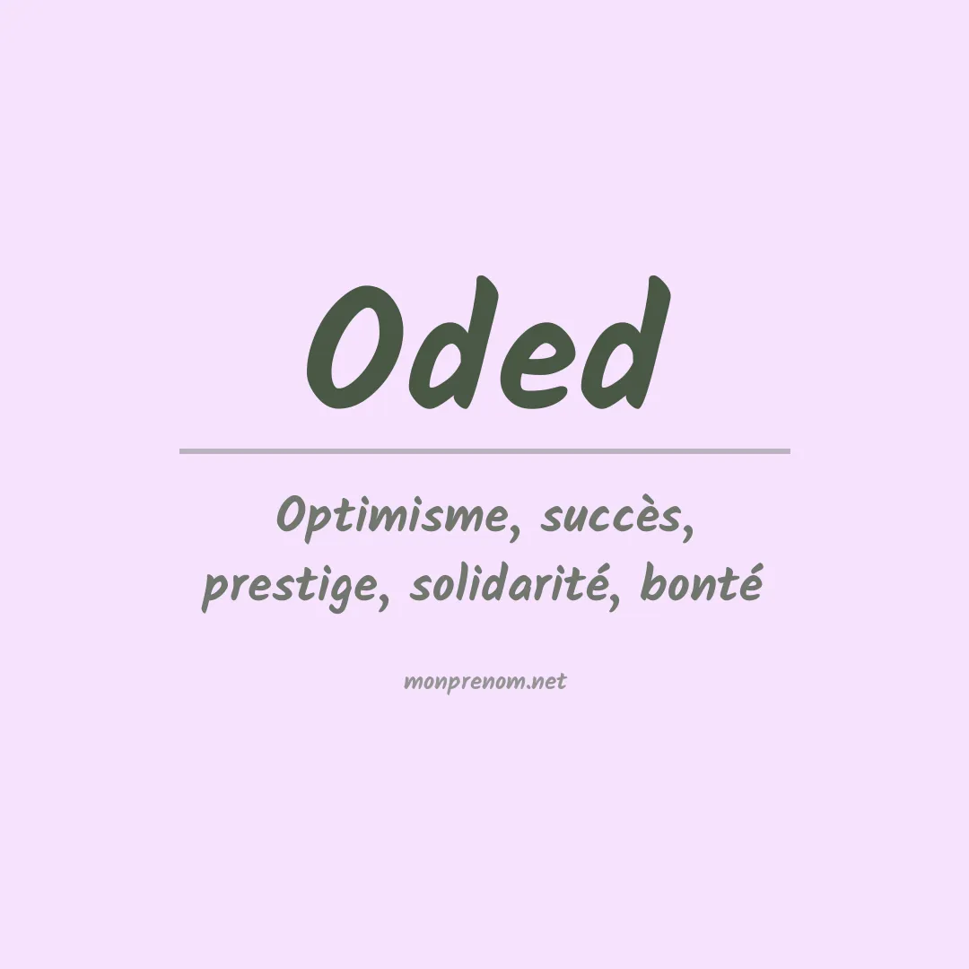 Signification du Prénom Oded