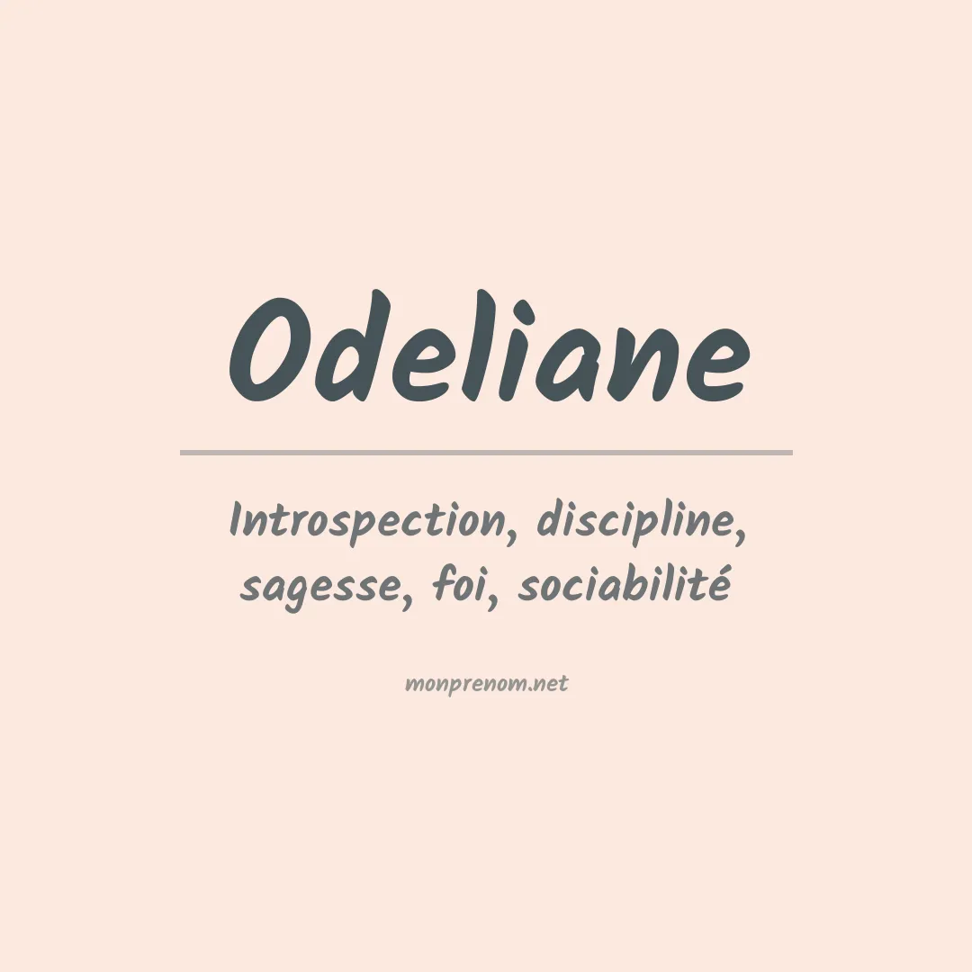 Signification du Prénom Odeliane
