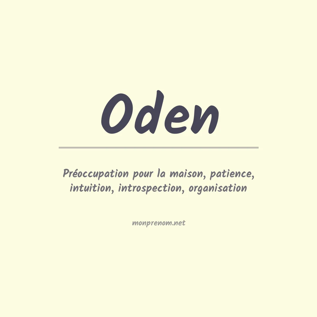 Signification du Prénom Oden