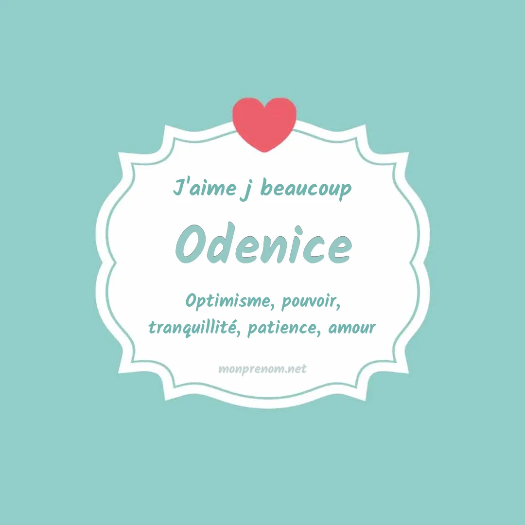 j'aime beaucoup Odenice