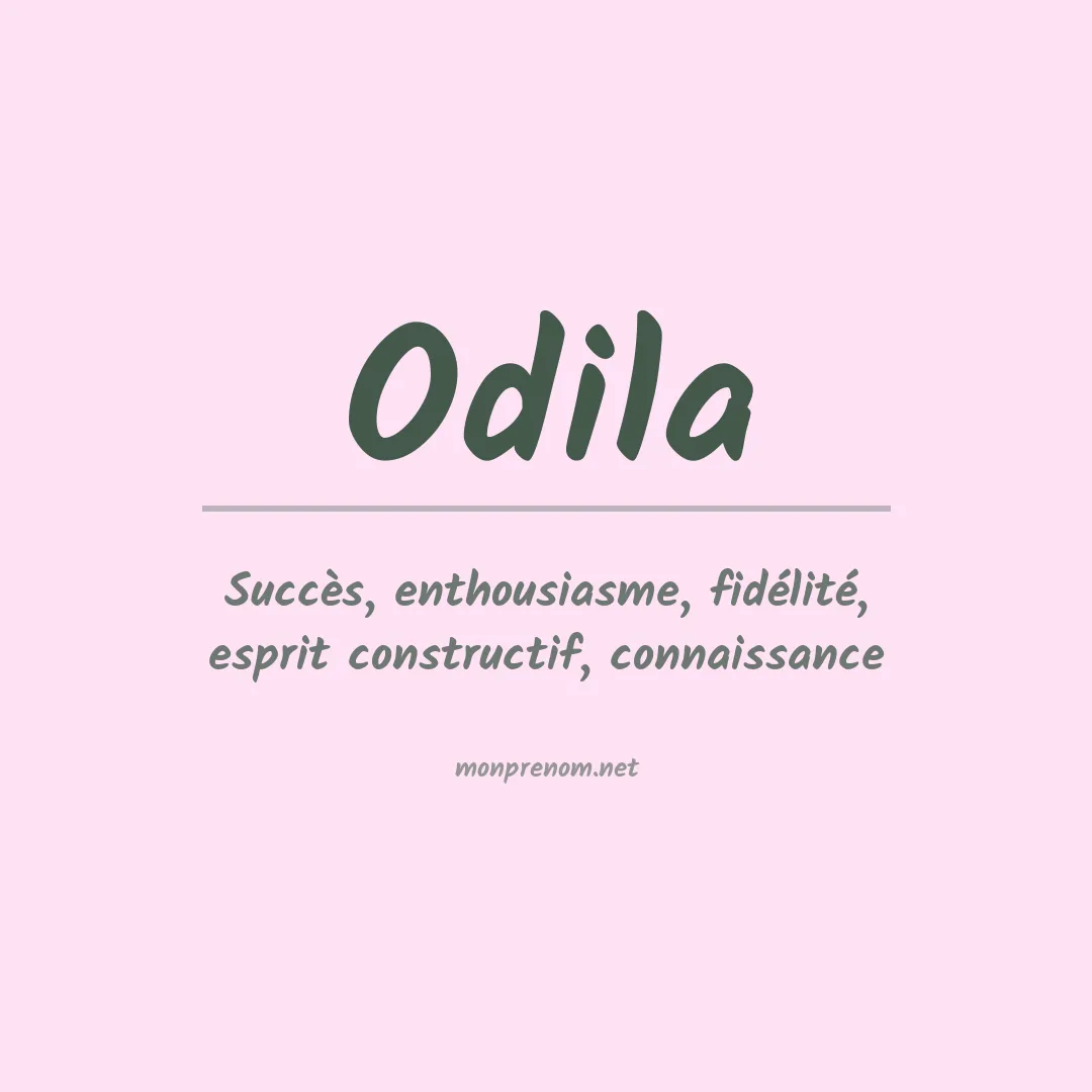 Signification du Prénom Odila