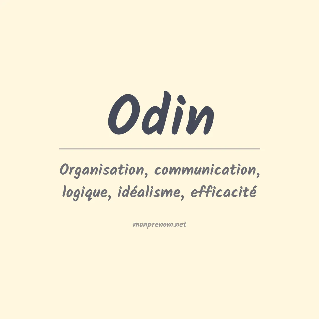 Signification du Prénom Odin