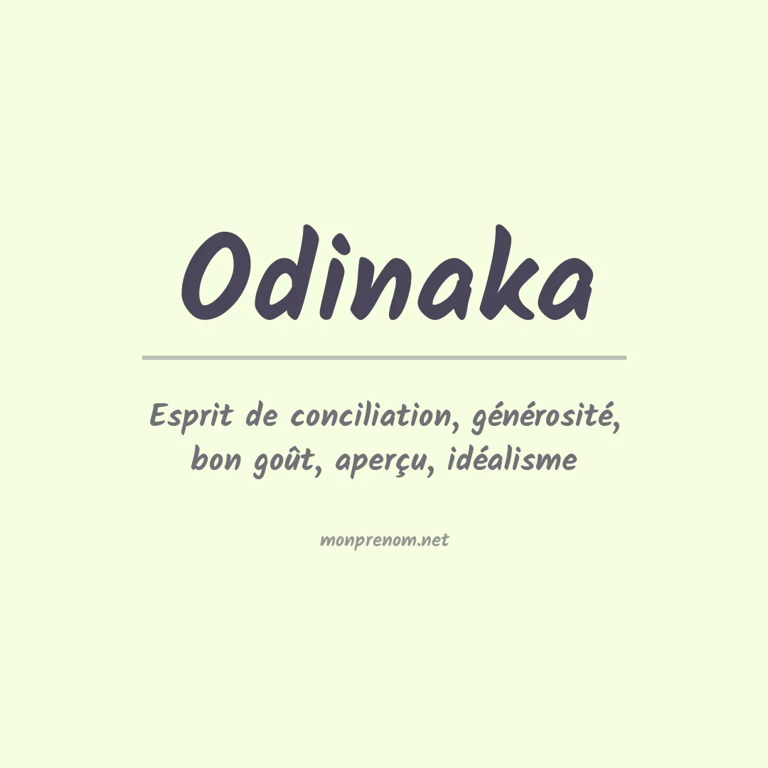 Signification du Prénom Odinaka Signification du Prénom Odinaka