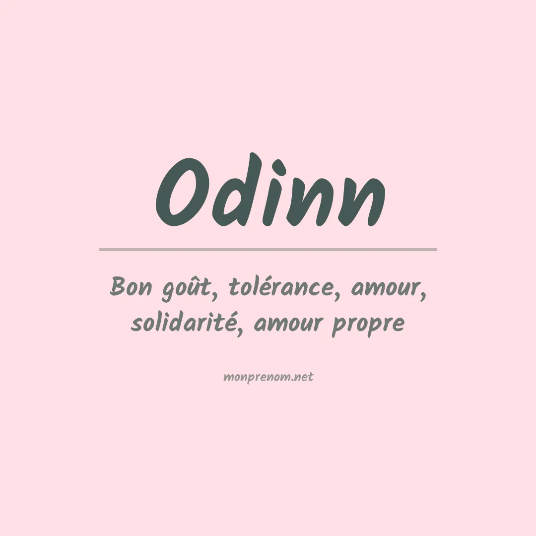 Signification du Prénom Odinn Signification du Prénom Odinn