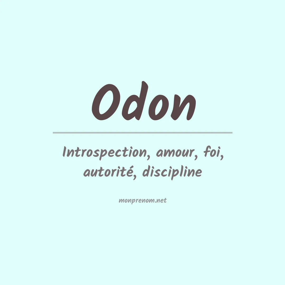 Signification du Prénom Odon
