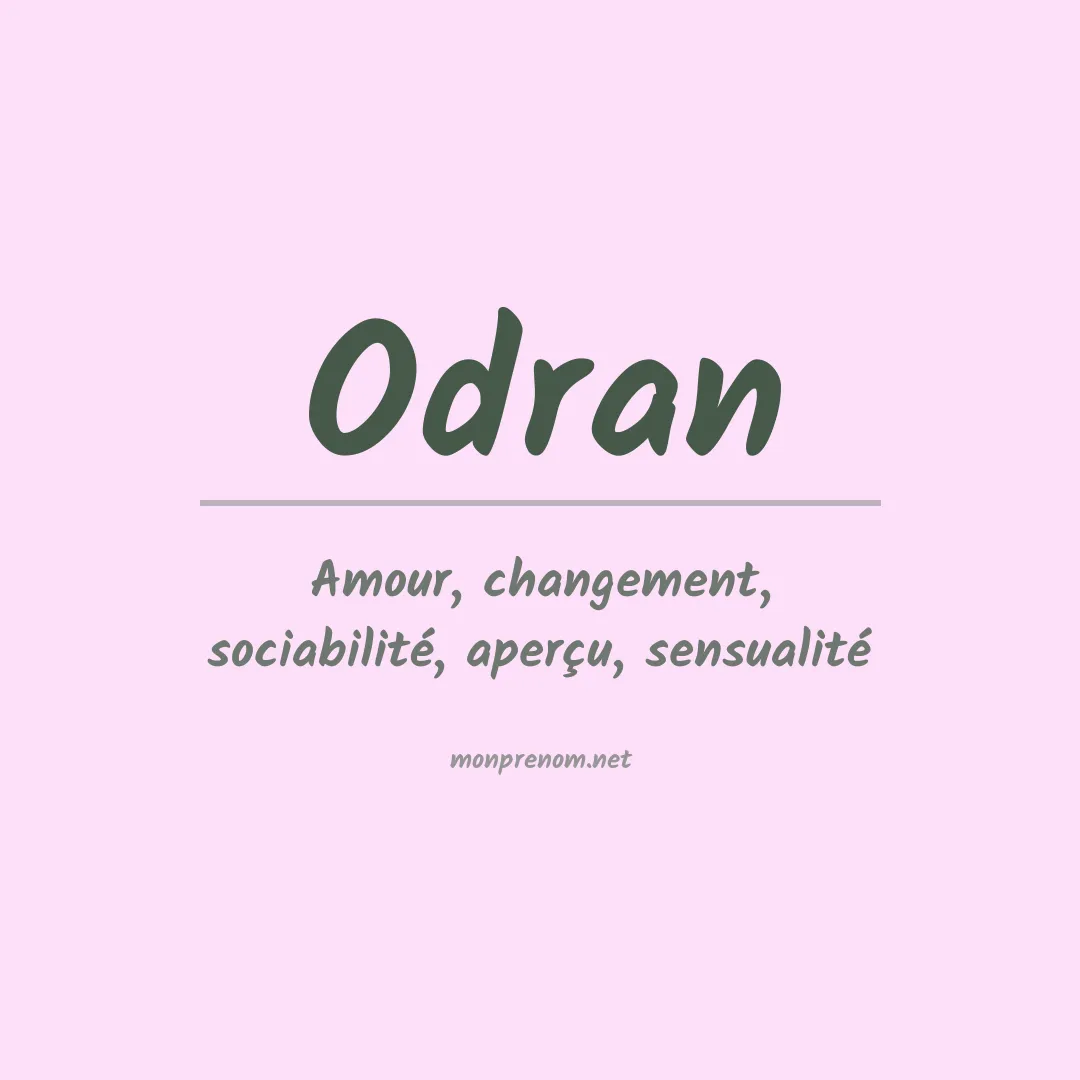 Signification du Prénom Odran Signification du Prénom Odran