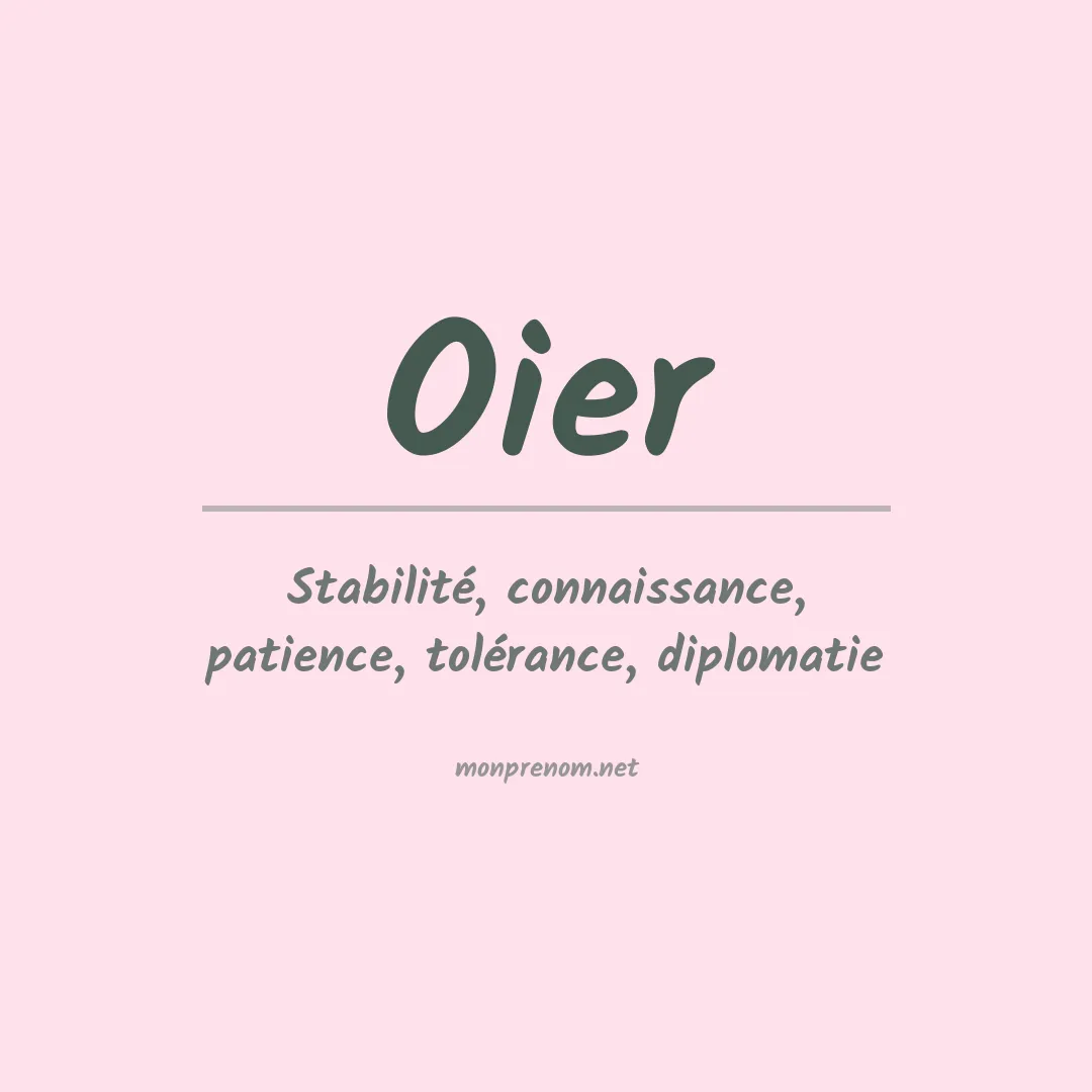 Signification du Prénom Oier