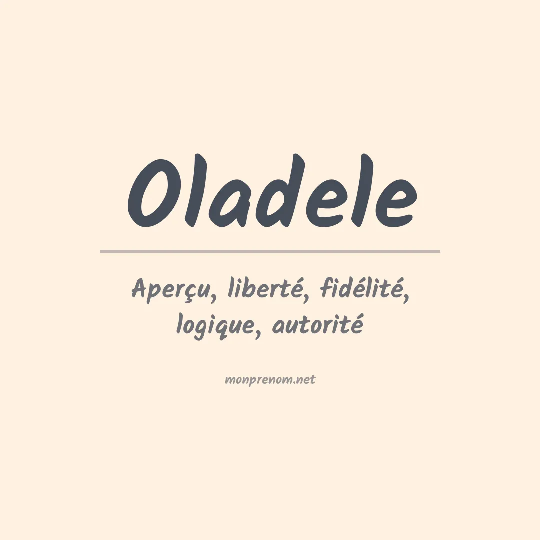 Signification du Prénom Oladele