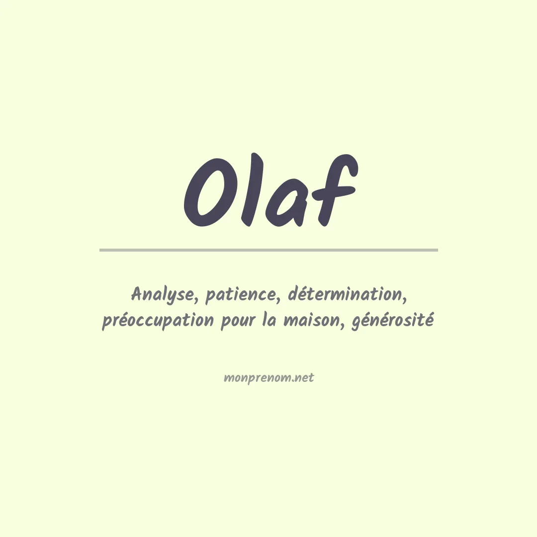 Signification du Prénom Olaf