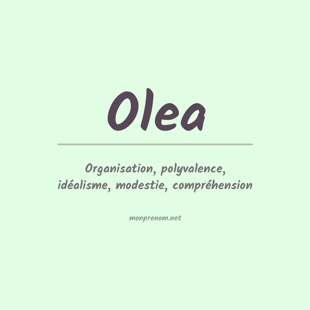 Signification du Prénom Olea