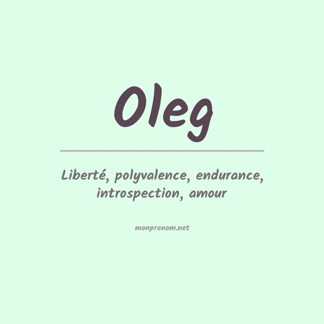 Signification du Prénom Oleg