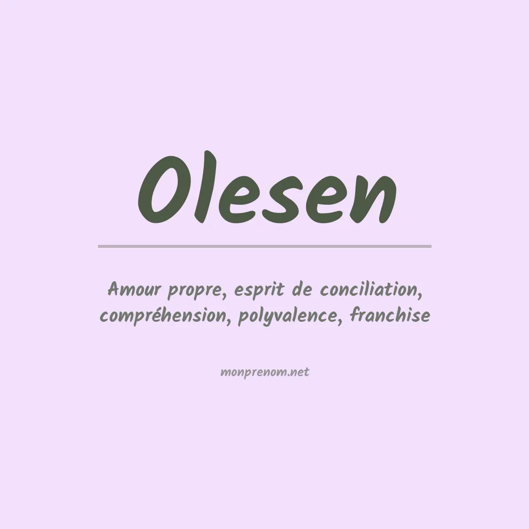 Signification du Prénom Olesen