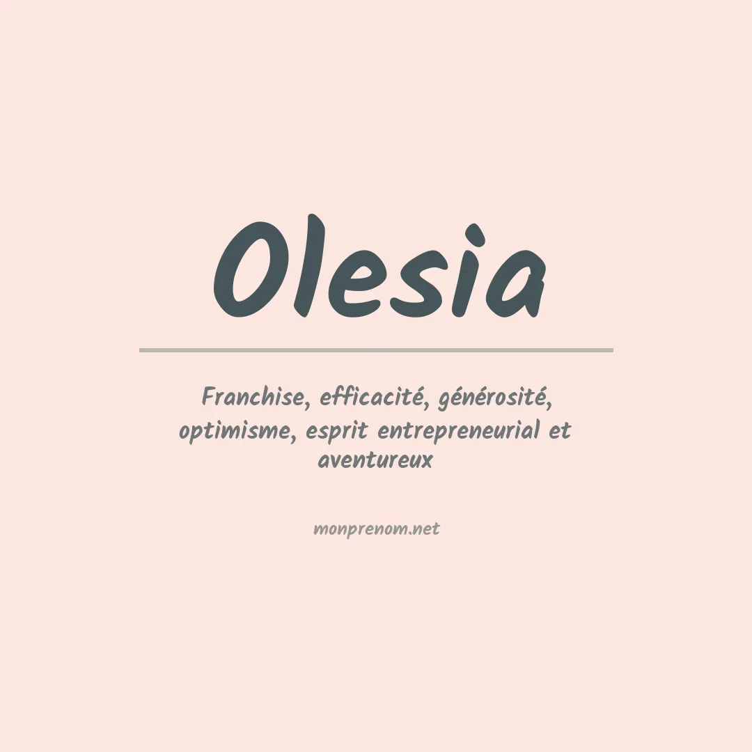 Signification du Prénom Olesia Signification du Prénom Olesia