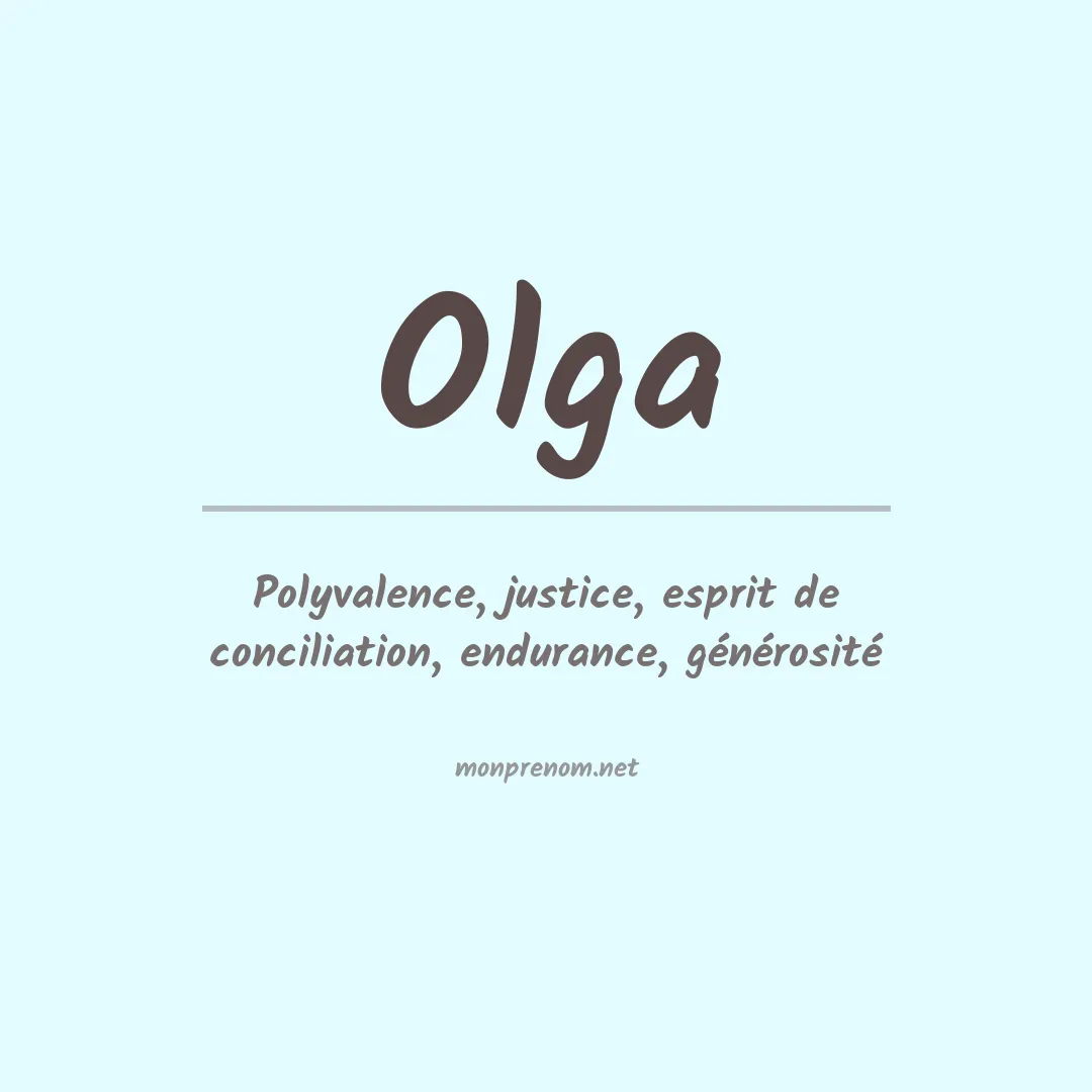Signification du Prénom Olga
