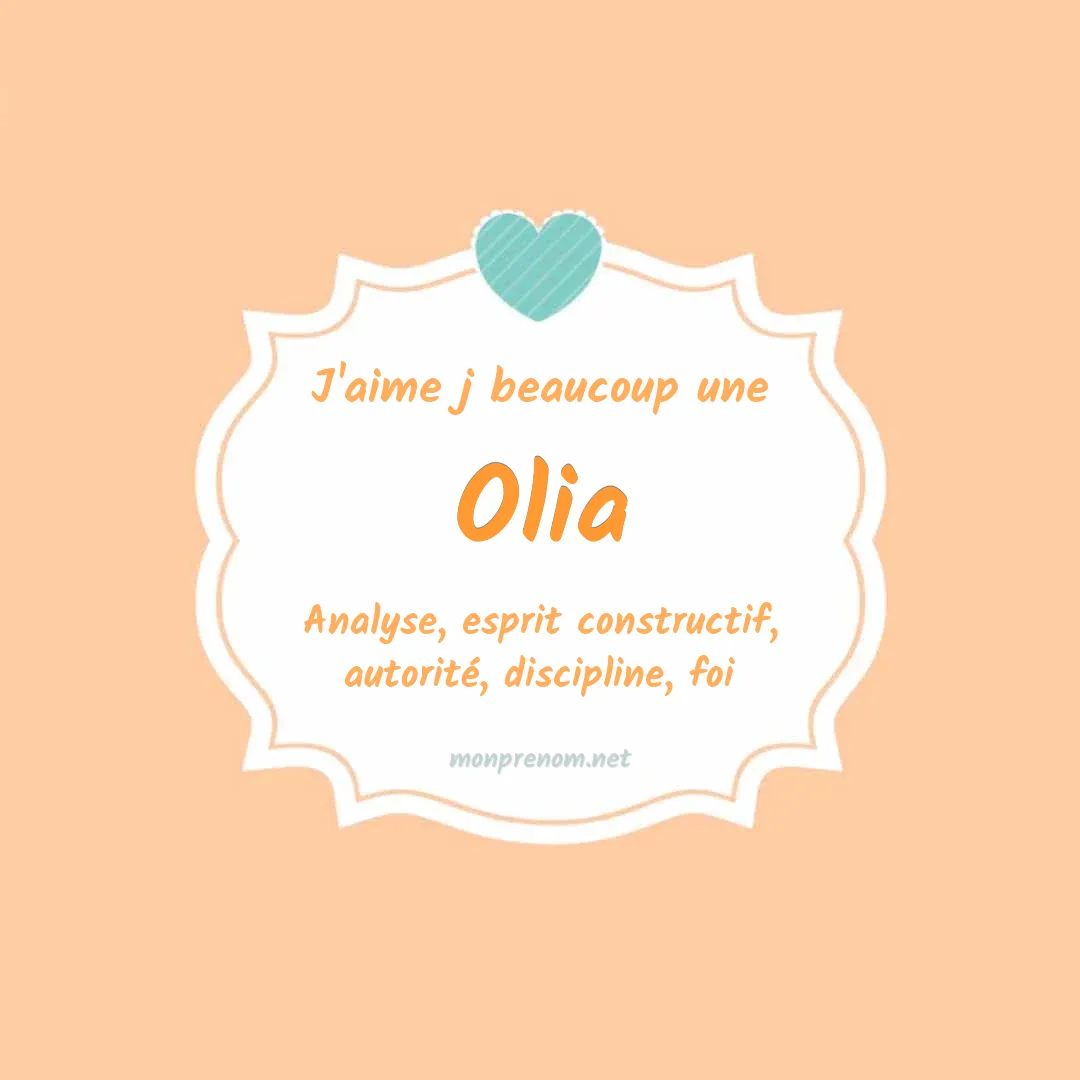 j'aime beaucoup Olia