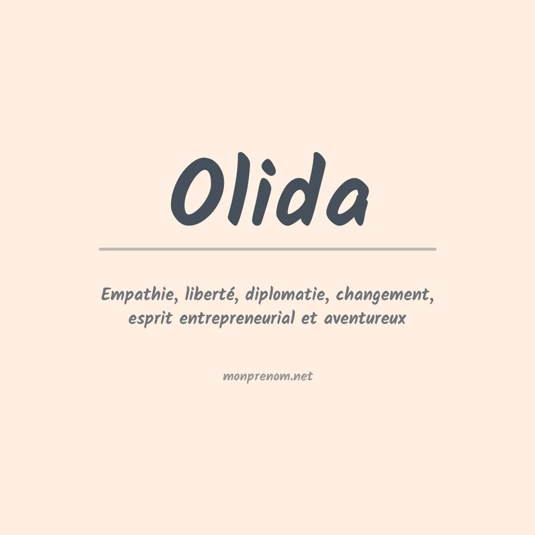 Signification du Prénom Olida