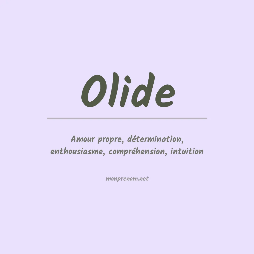 Signification du Prénom Olide