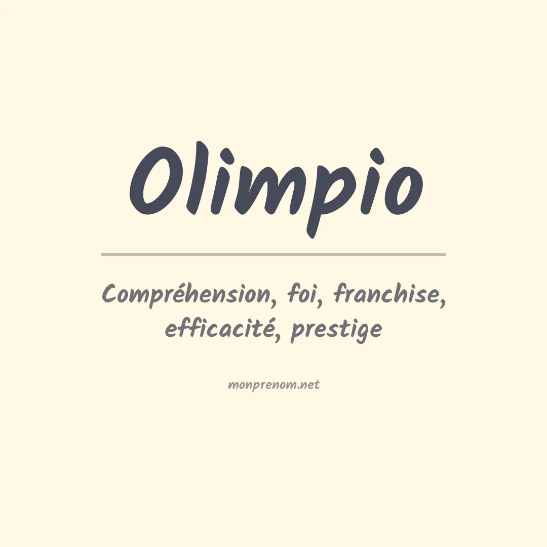 Signification du Prénom Olimpio