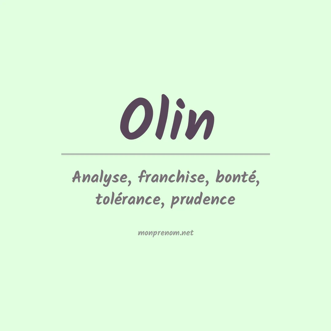 Signification du Prénom Olin