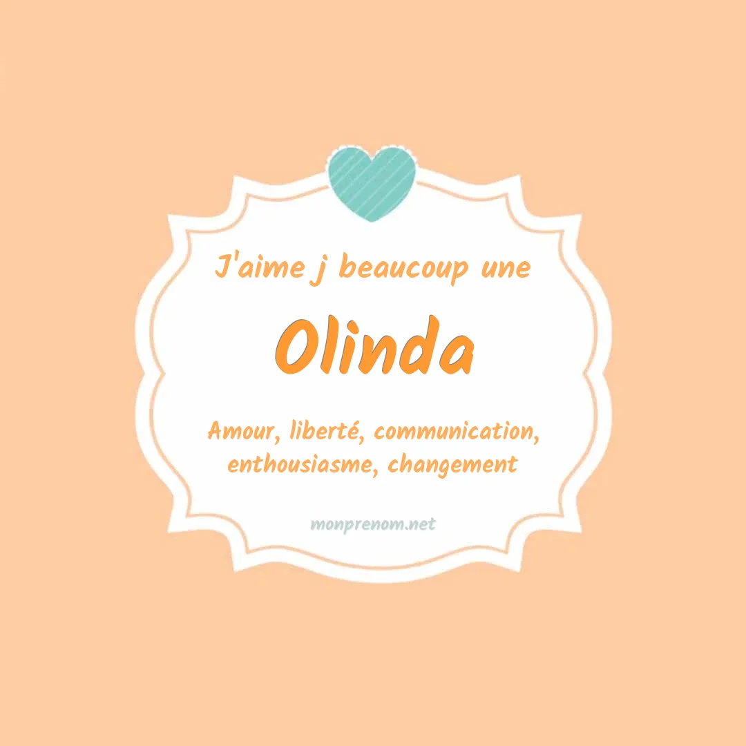 j'aime beaucoup Olinda
