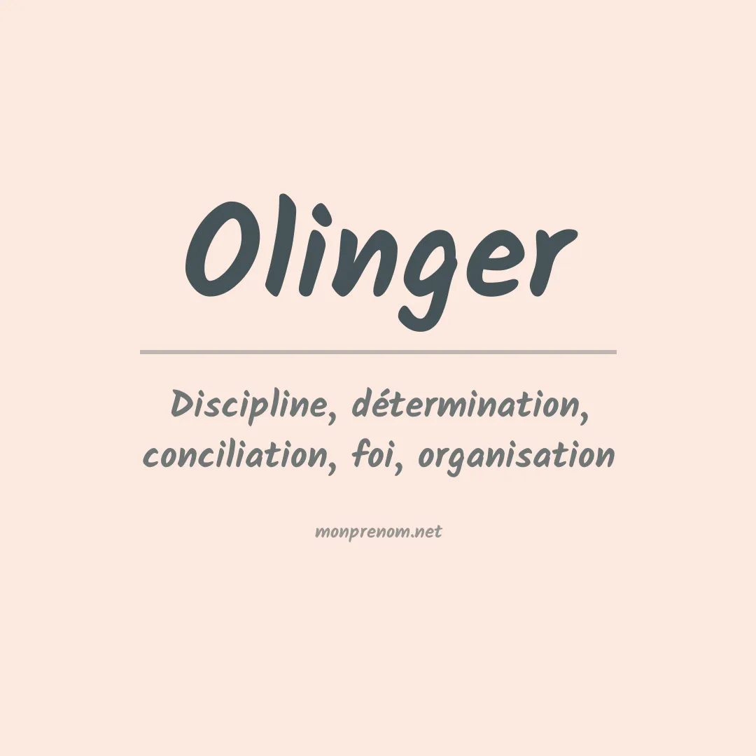 Signification du Prénom Olinger