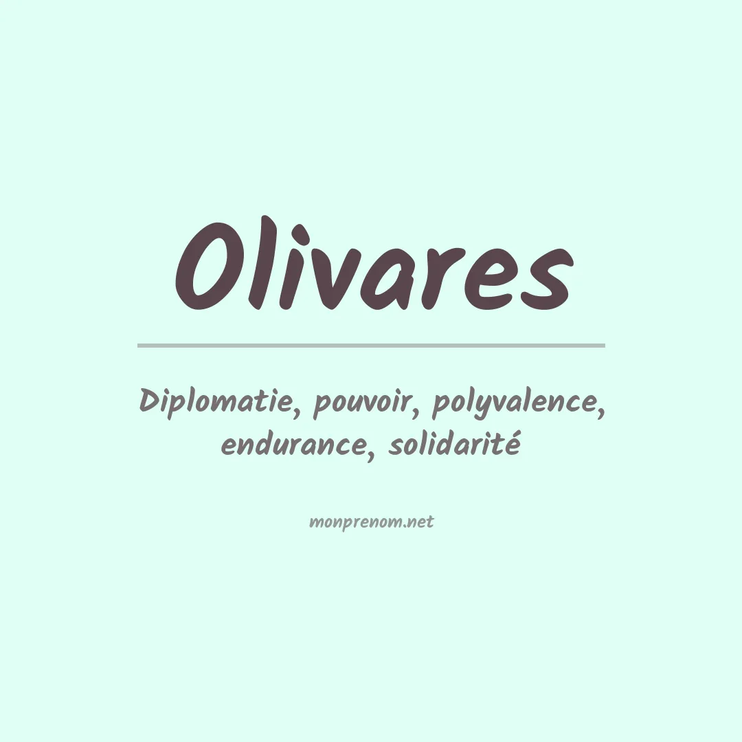 Signification du Prénom Olivares