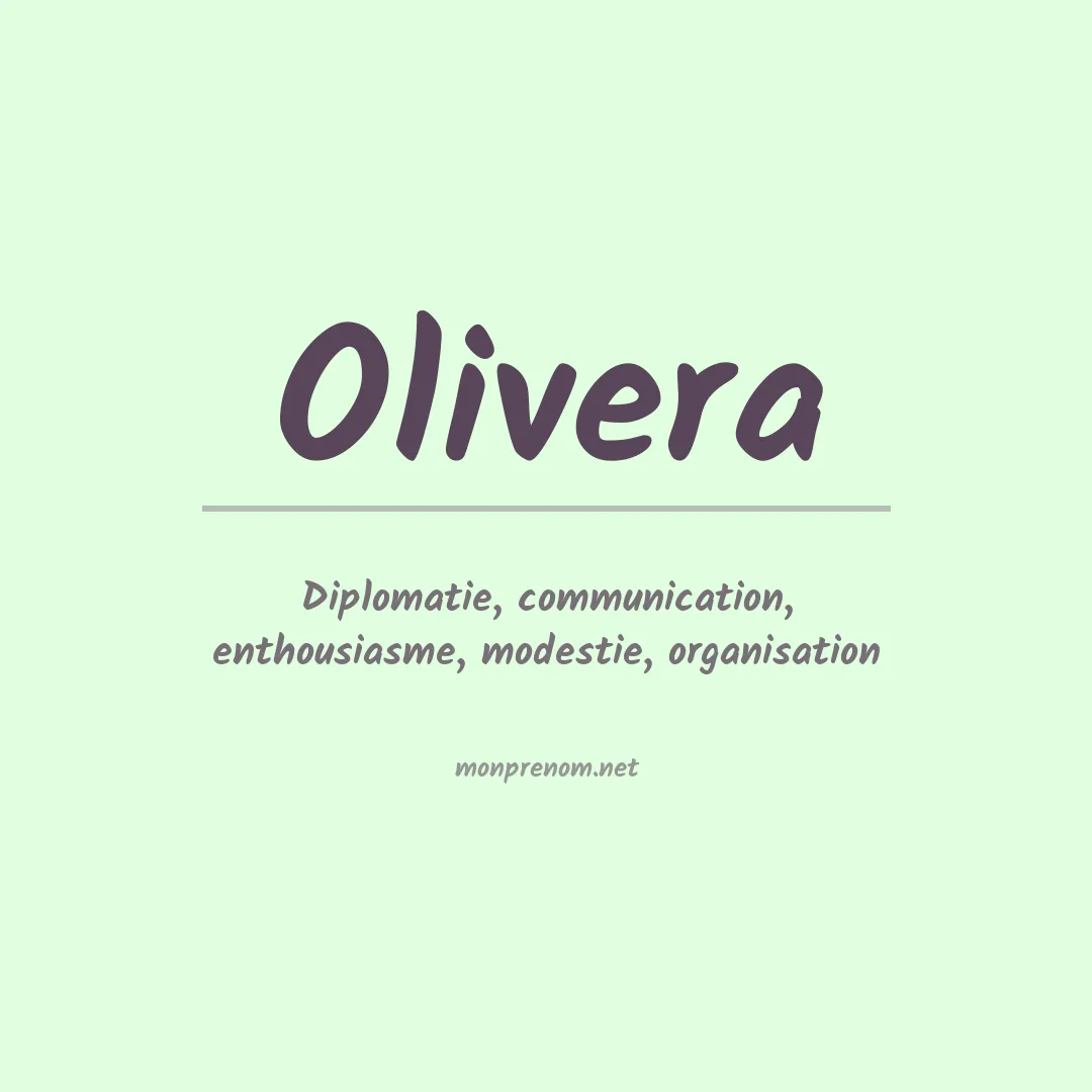 Signification du Prénom Olivera