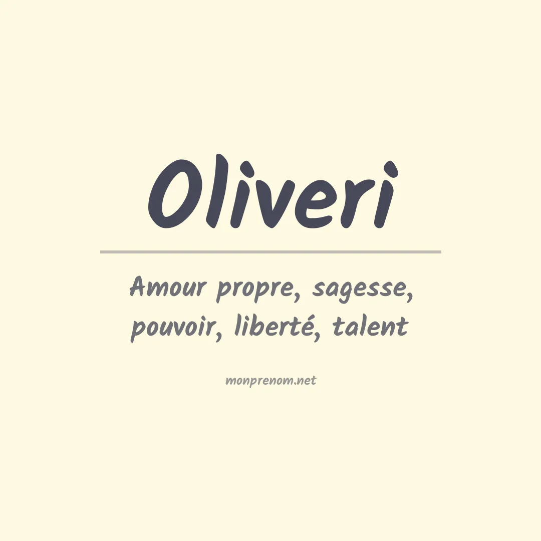 Signification du Prénom Oliveri