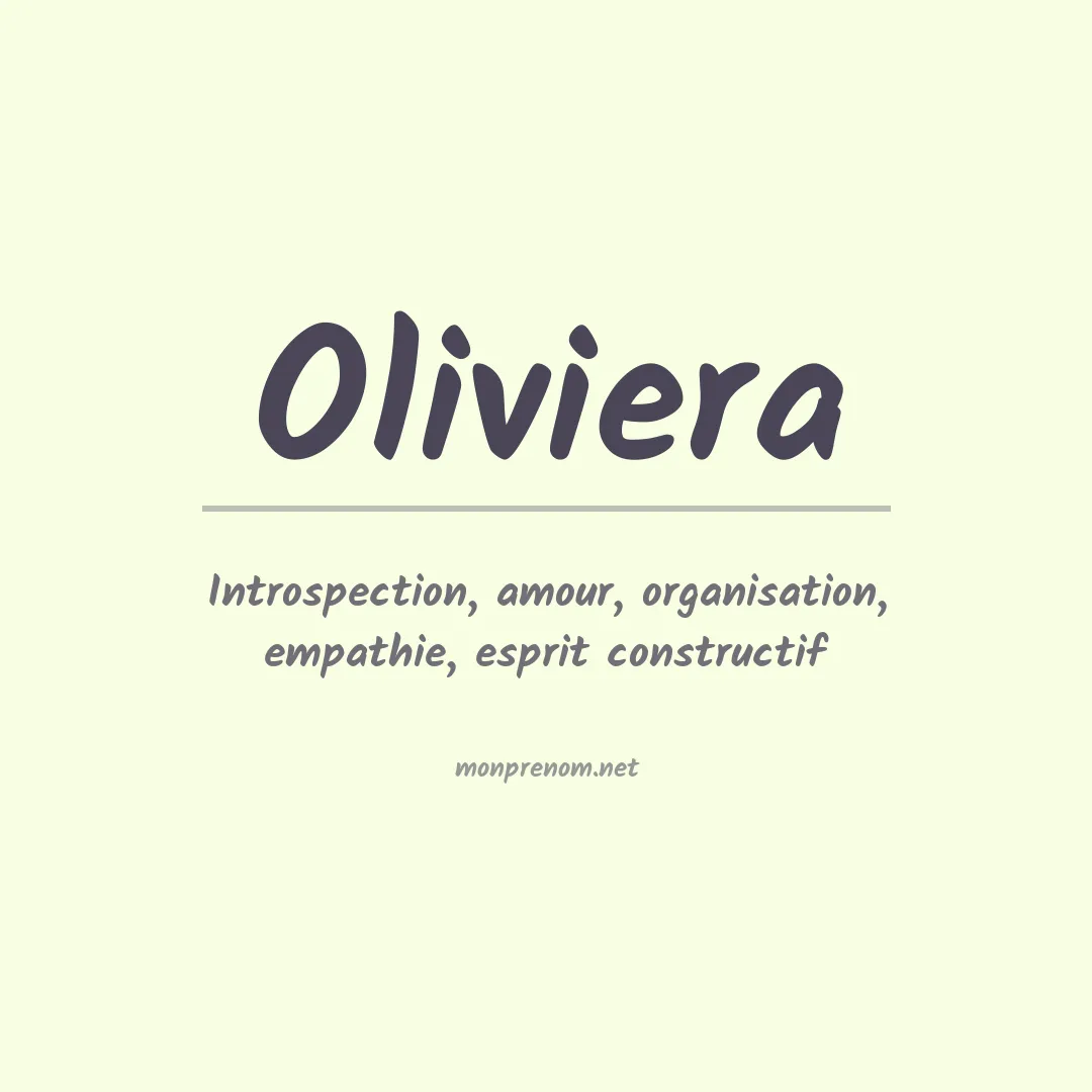 Signification du Prénom Oliviera Signification du Prénom Oliviera
