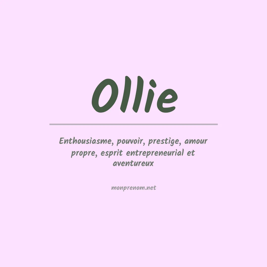 Signification du Prénom Ollie