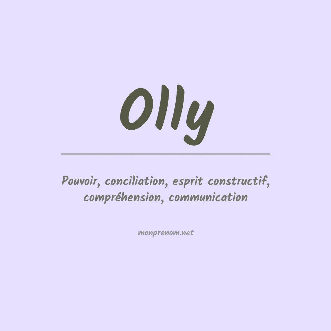 Signification du Prénom Olly Signification du Prénom Olly