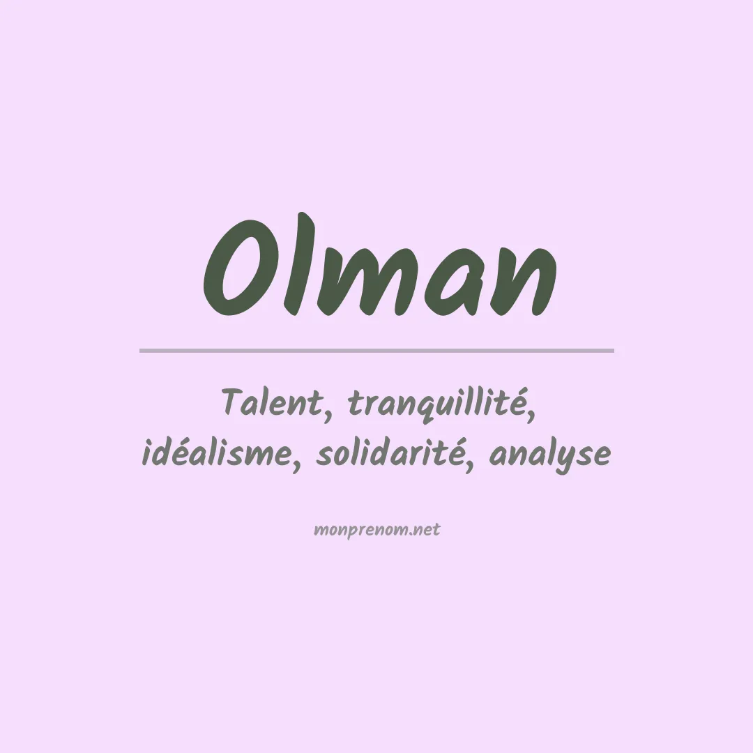 Signification du Prénom Olman