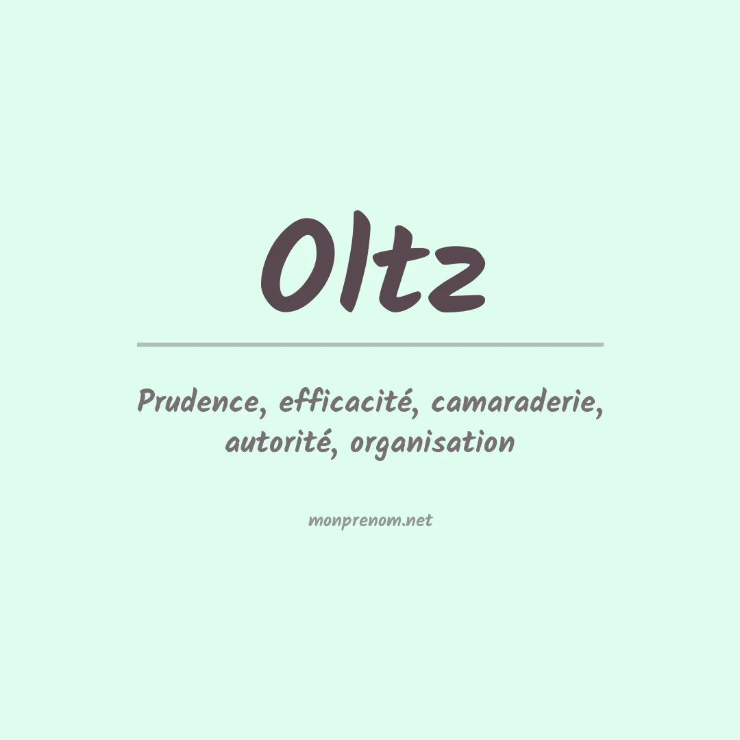 Signification du Prénom Oltz