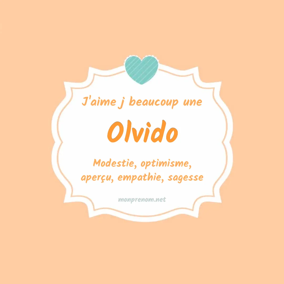 j'aime beaucoup Olvido