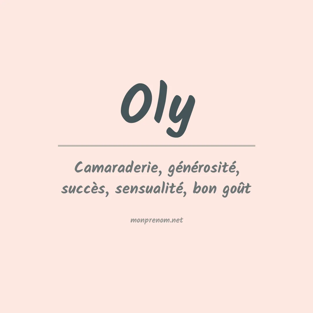 Signification du Prénom Oly