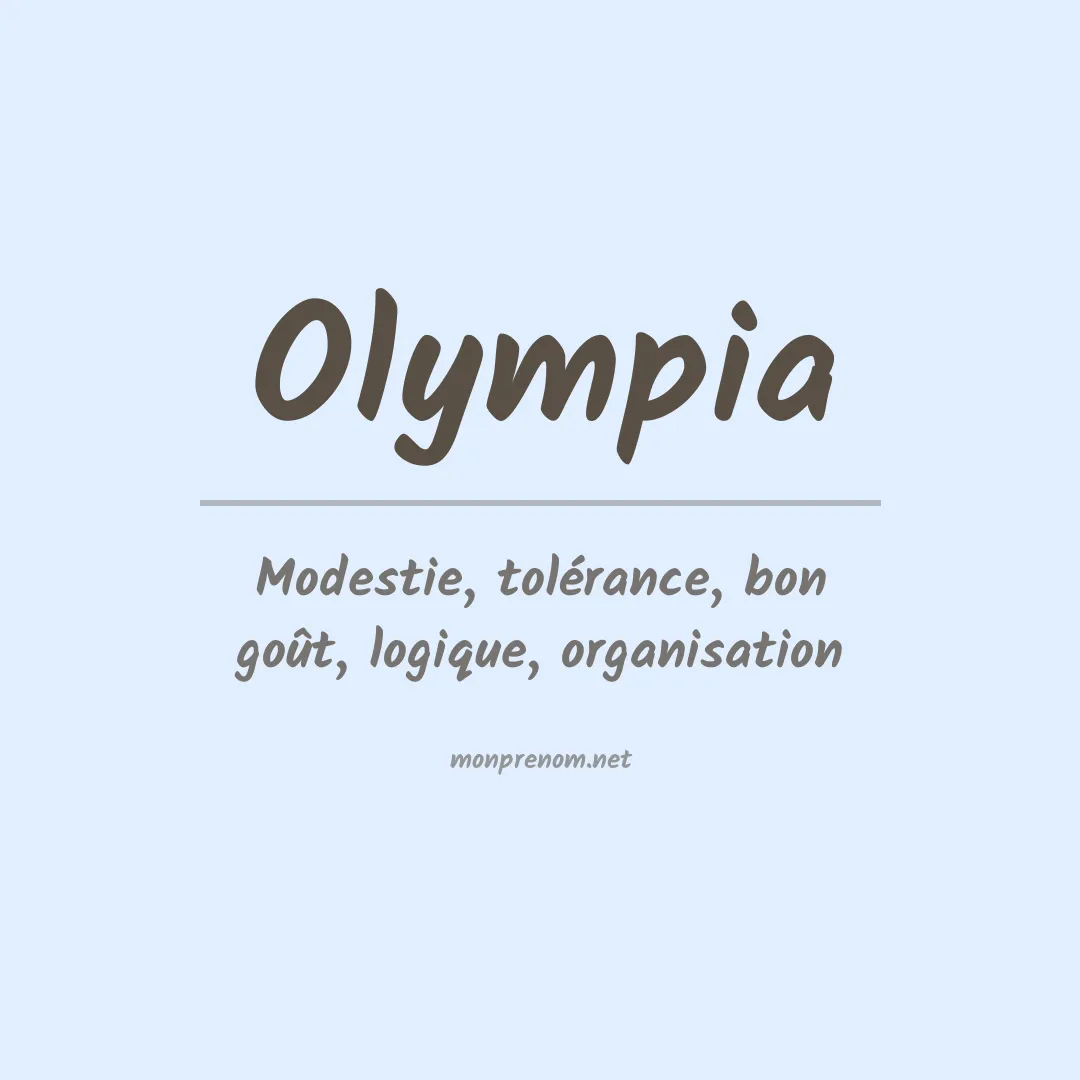 Signification du Prénom Olympia