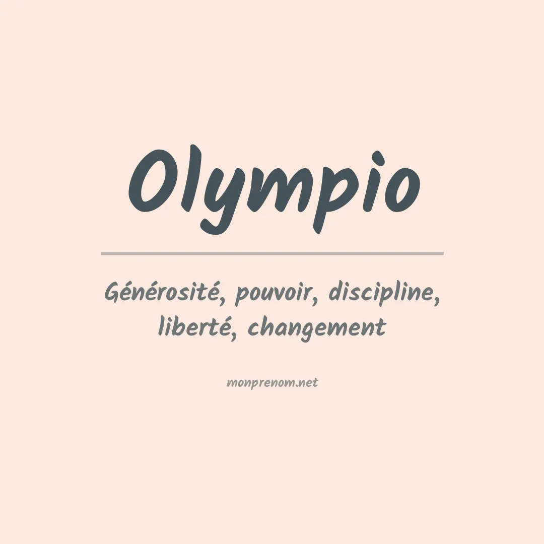 Signification du Prénom Olympio