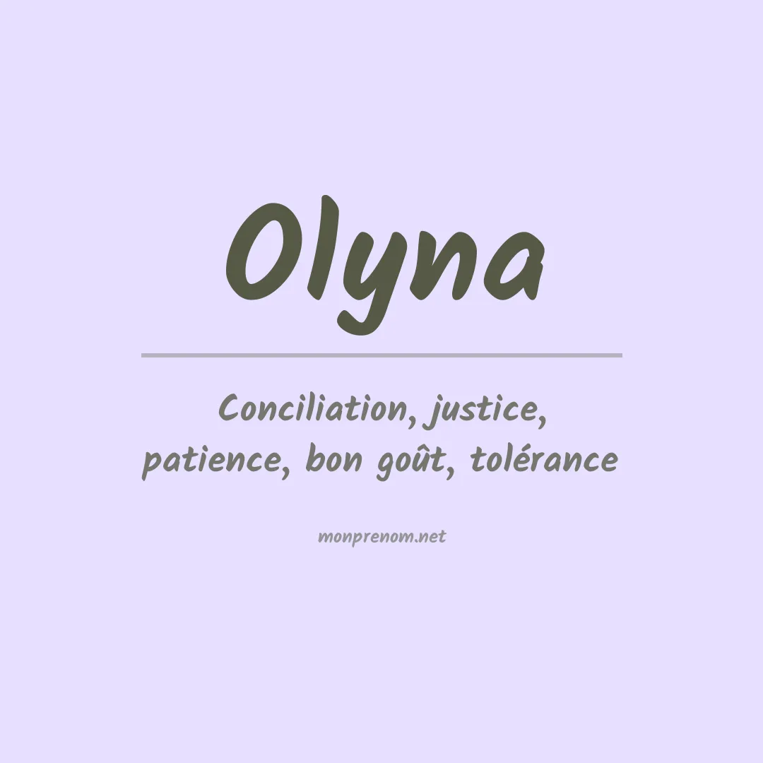 Signification du Prénom Olyna Signification du Prénom Olyna