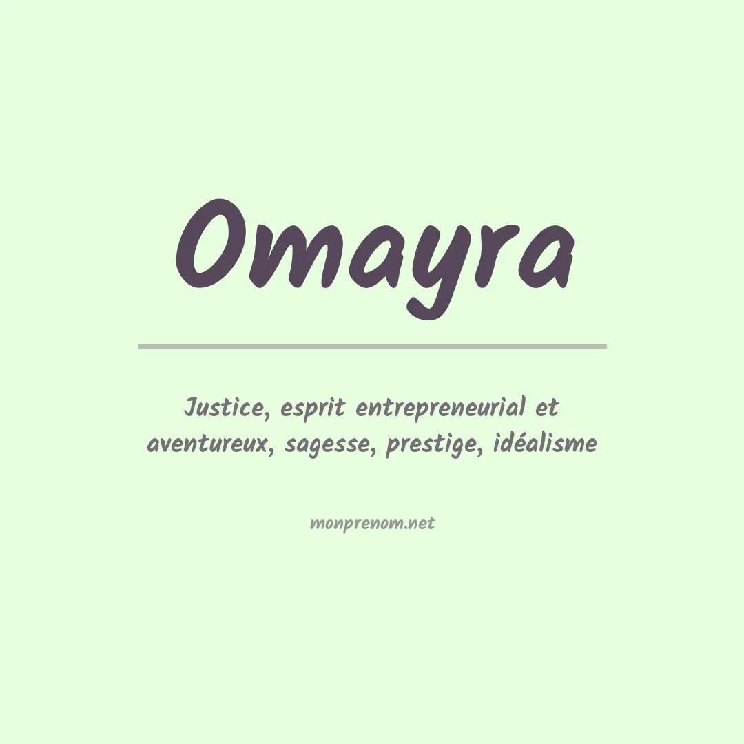 Signification du Prénom Omayra Signification du Prénom Omayra