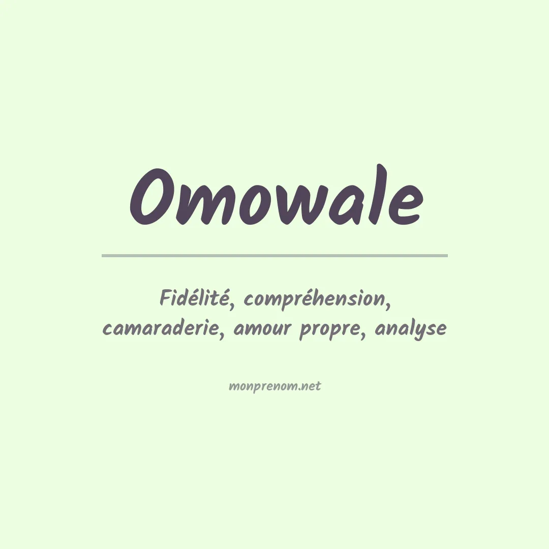 Signification du Prénom Omowale Signification du Prénom Omowale
