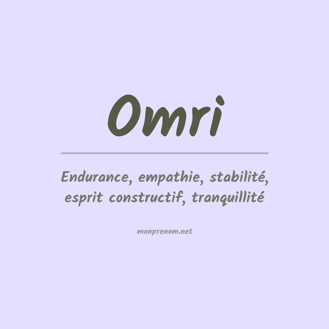 Signification du Prénom Omri Signification du Prénom Omri